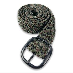Unbranded Braided Cotton Belt Green Size 40